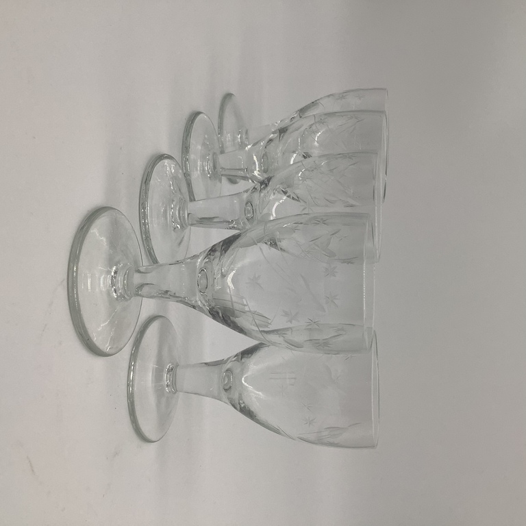 5 vodka glasses. 1961 USSR. Issue, in honor of the first manned flight into space