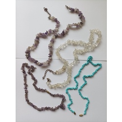 Beads made of crystals and ornamental stones, 4 pieces