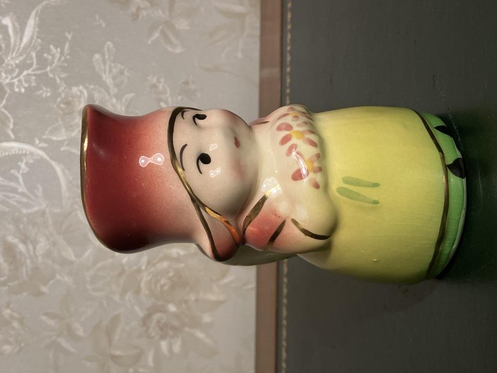 porcelain mug Annele, handmade, gilding, bright colors