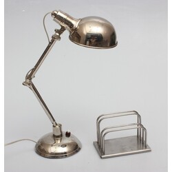 Table lamp and document holder