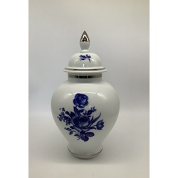 Vase, Arzberg. Germany. Underglaze painting with cobalt paint. silver outline