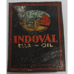 Metāla reklāma ''Indoval eļļa/oil''