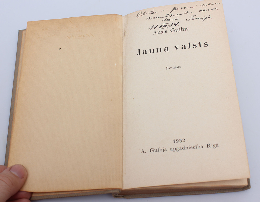  Ansis Gulbis, Jauna valsts (romāns)