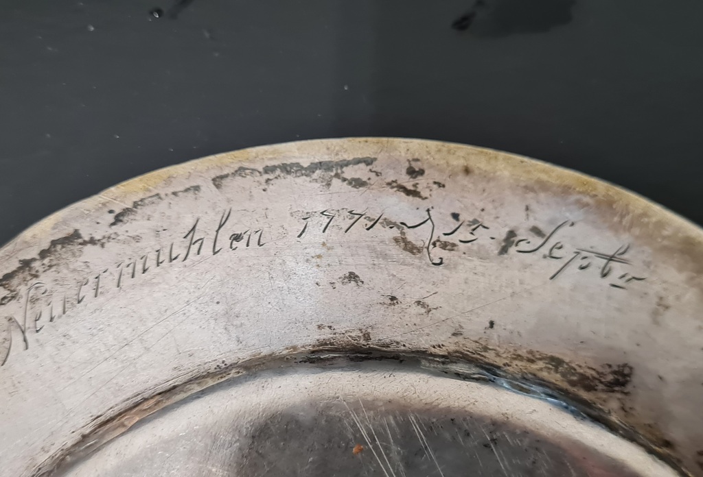 Серебряная тарелка, 1771 г., 129 гр.