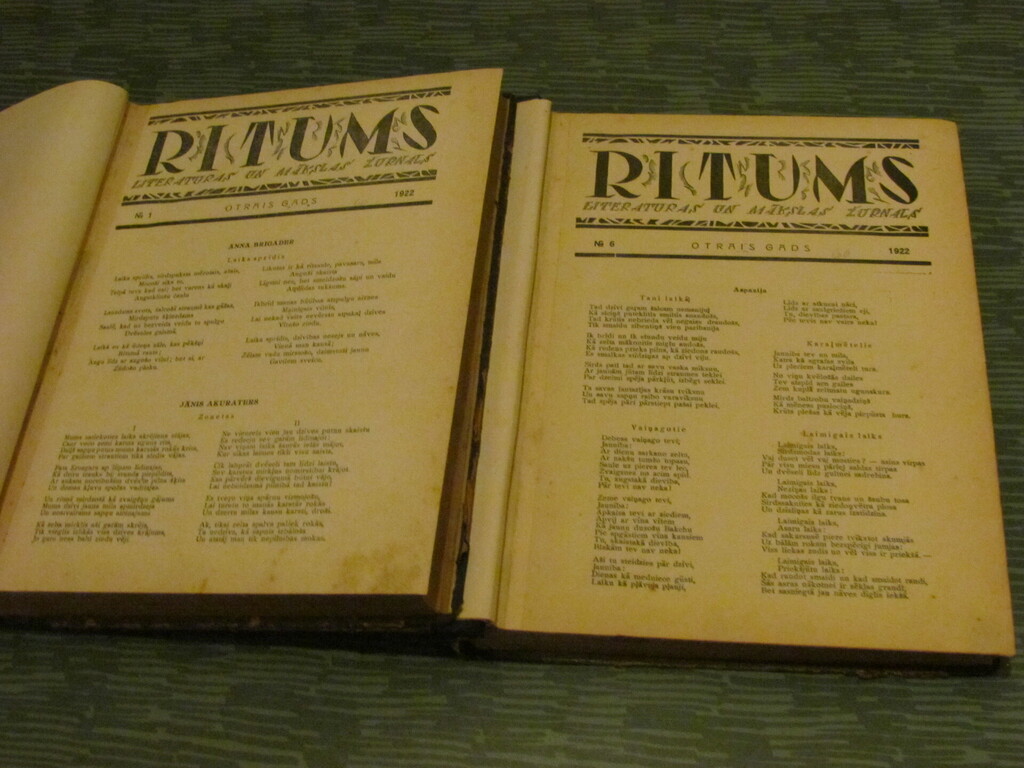 Ritums magazine 1922