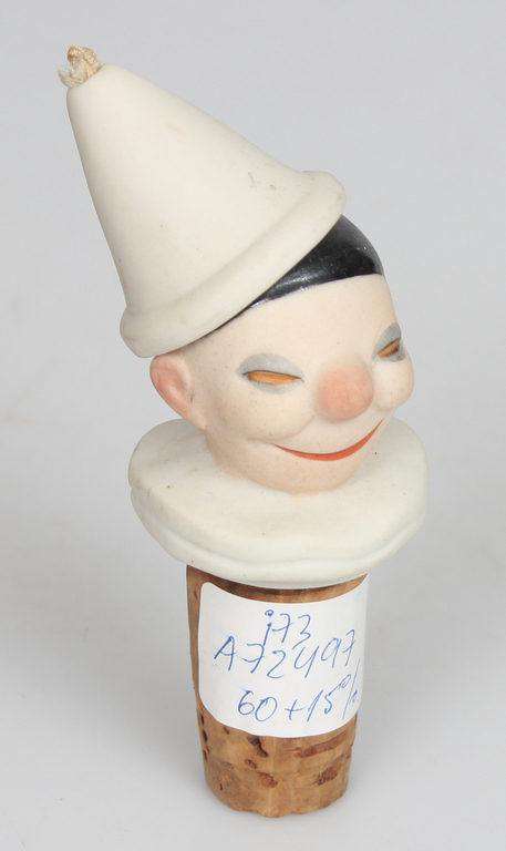 Very rare porcelain cork with removable cap