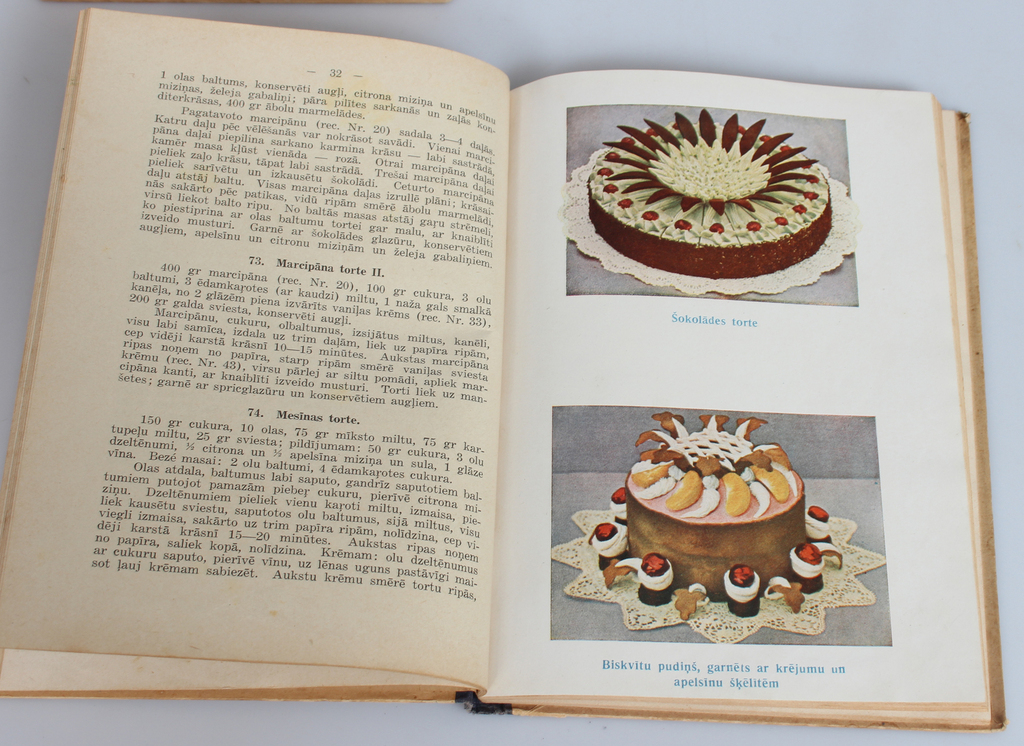 Two books  ''Augļi, dārzāji, cepumi un saldēdieni'' un ''Tortes-cepumi-saldēdieni''