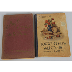 Two books  ''Augļi, dārzāji, cepumi un saldēdieni'' un ''Tortes-cepumi-saldēdieni''