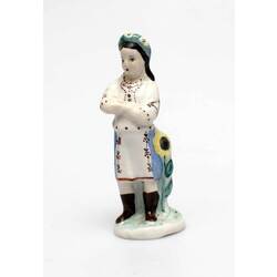 Porcelāna figūriņa Ukrainiete-meitene ar saulespuķi(Девушка с пдсолнухом)