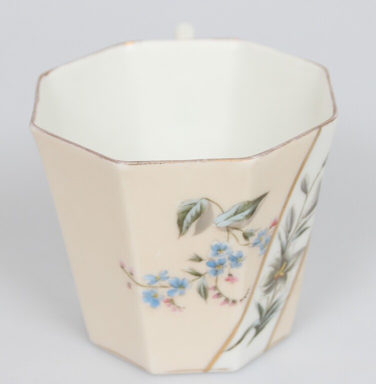 Art Nouveau porcelain cup of rare shape