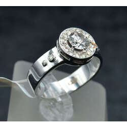 White gold ring with diamonds