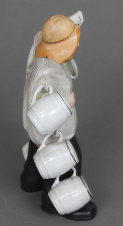 Porcelain decanter with glasses and cork