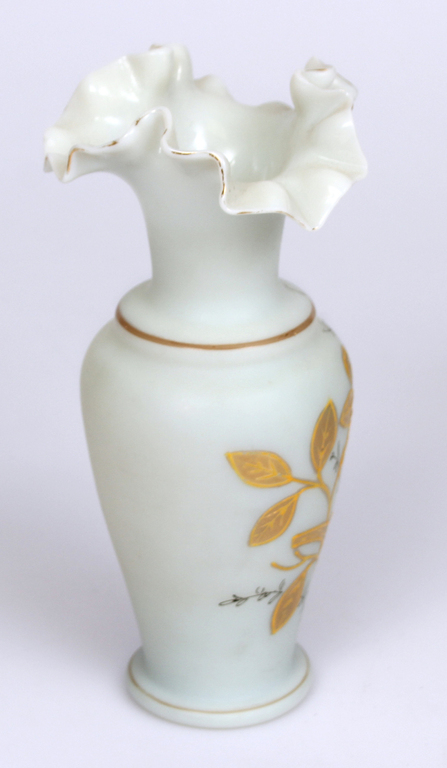 Glass vase with gilding