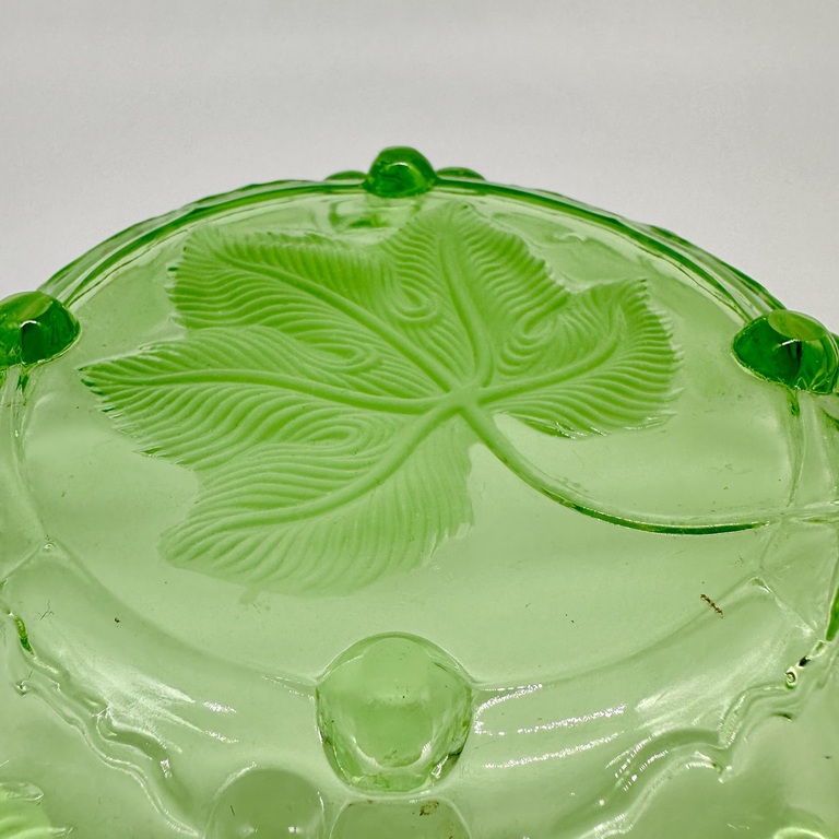 Fruit bowl with ornament of grape leaves. Art Nouveau, Germany, pre-war. Pantry storage