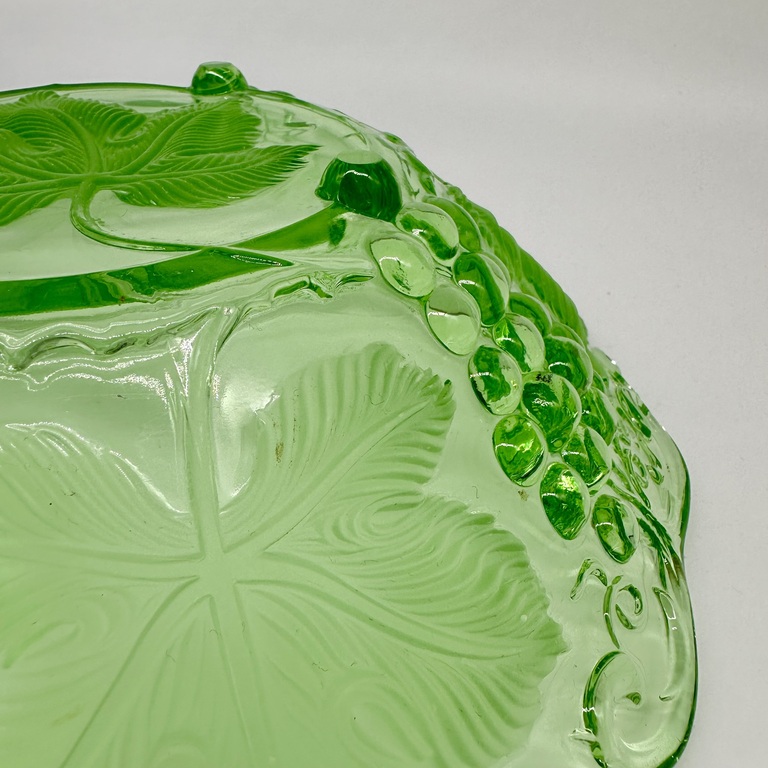 Fruit bowl with ornament of grape leaves. Art Nouveau, Germany, pre-war. Pantry storage