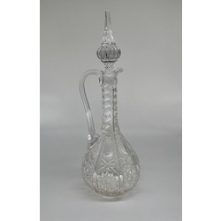 Crystal jug for lemonade or water, United Arab Emirates. The work of an oriental master with a dome-shaped lid.