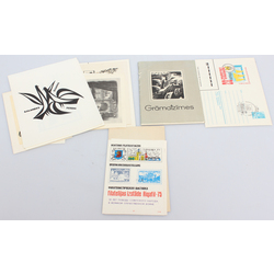 Various exlibri and philatelic materials