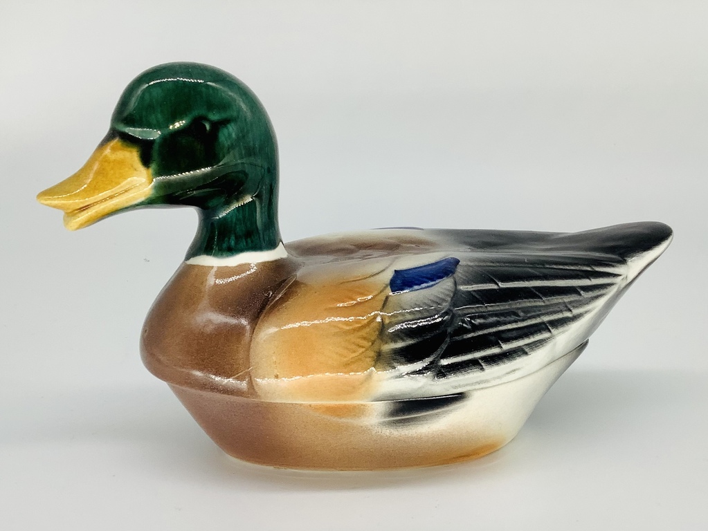 Duck pate maker. Hand painted. France. Last century.