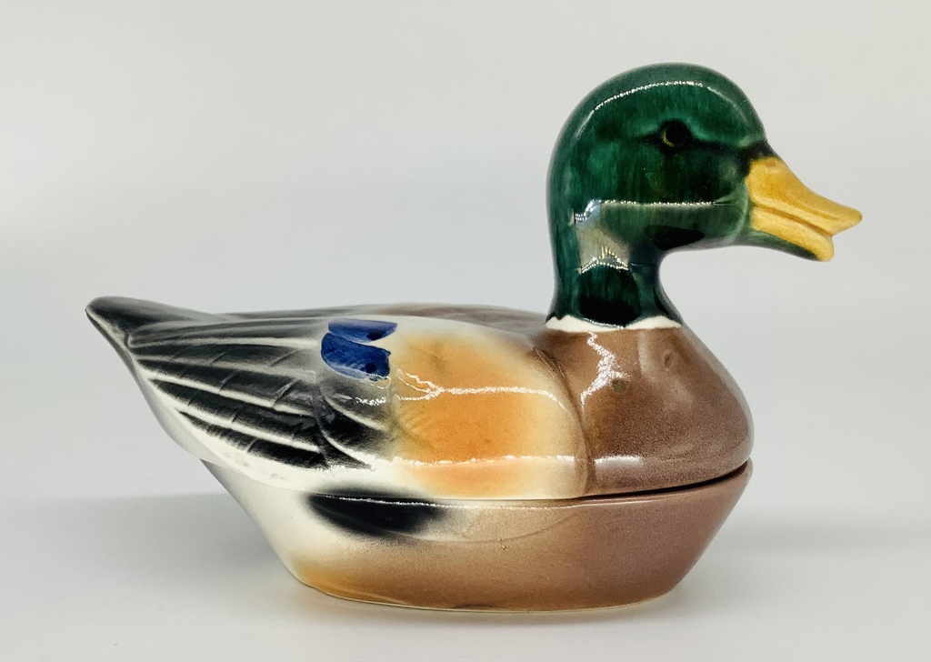 Duck pate maker. Hand painted. France. Last century.