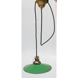 Brass lamp with enamel