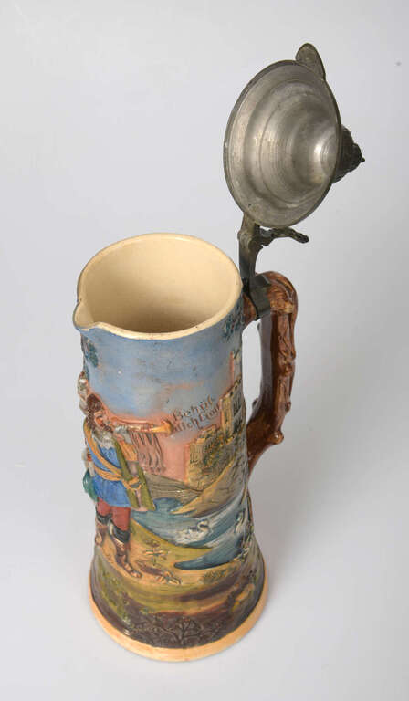 Large ceramic beer mug