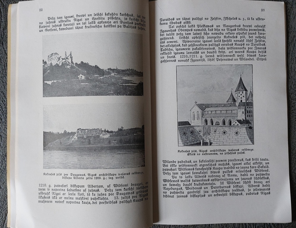 1- Riga archives, rulers of ancient Vidzeme, Riga, 1928. 2 - Saint Albert, Bishop of Riga. Riga 1929