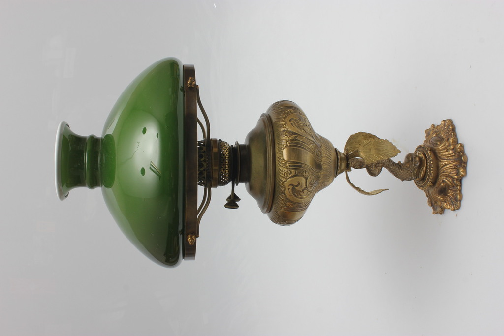 Art Nouveau bronze kerosene lamp 