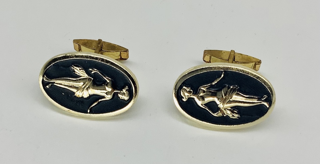 Soviet erotica. Cufflinks from the GDR with a naked nymph. These were brought by everyone who served in the GDR