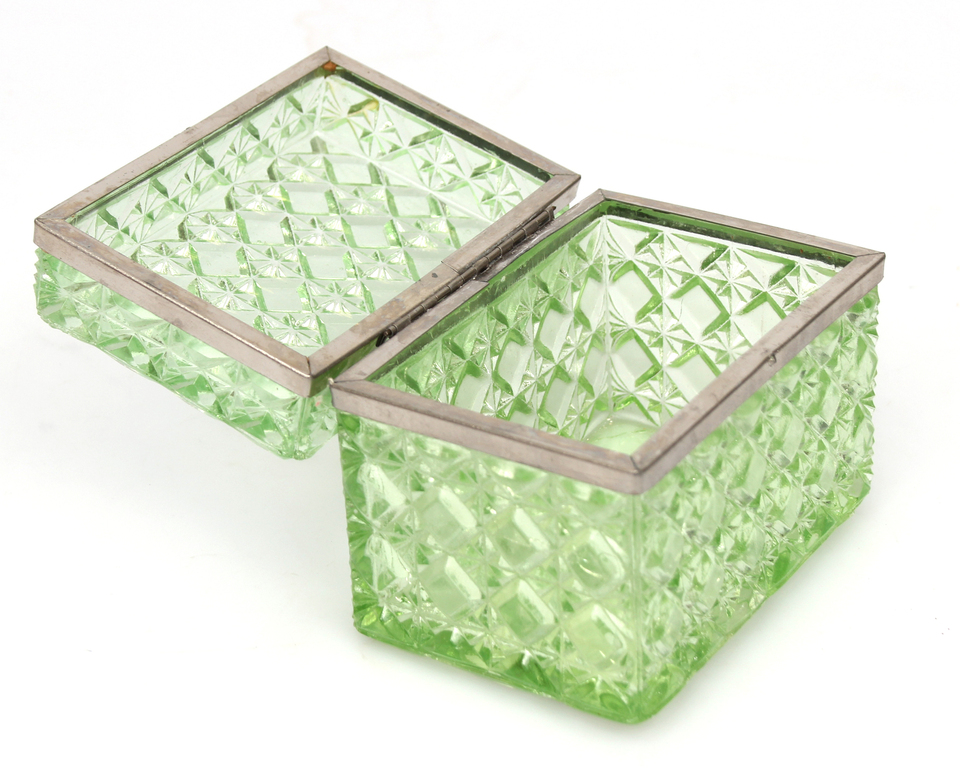 Green glass casket