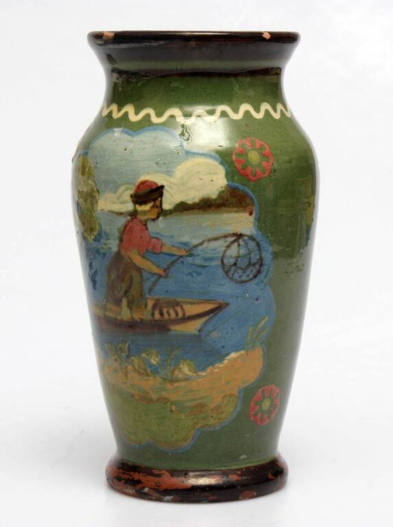 Ceramic vase Fishing