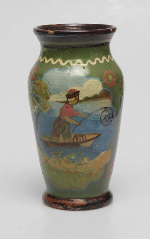 Ceramic vase Fishing