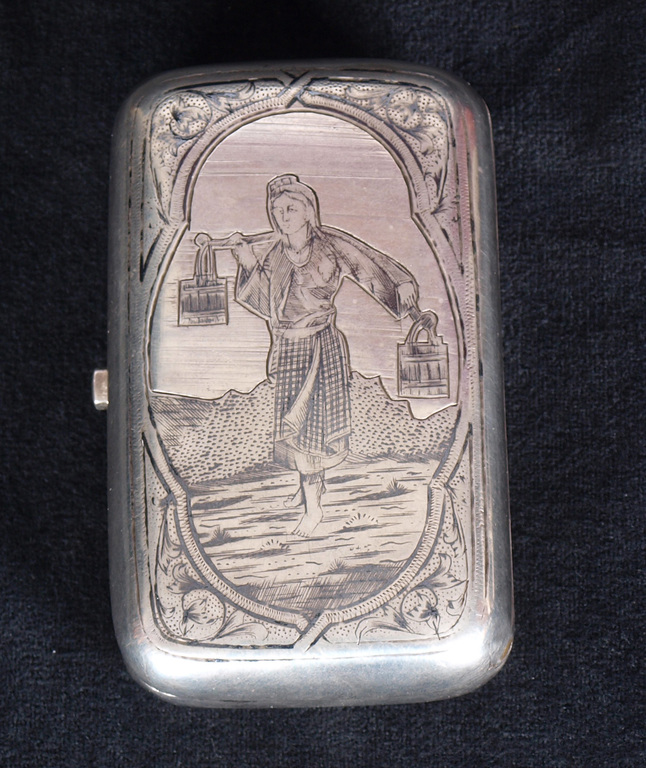 Silver cigarette case