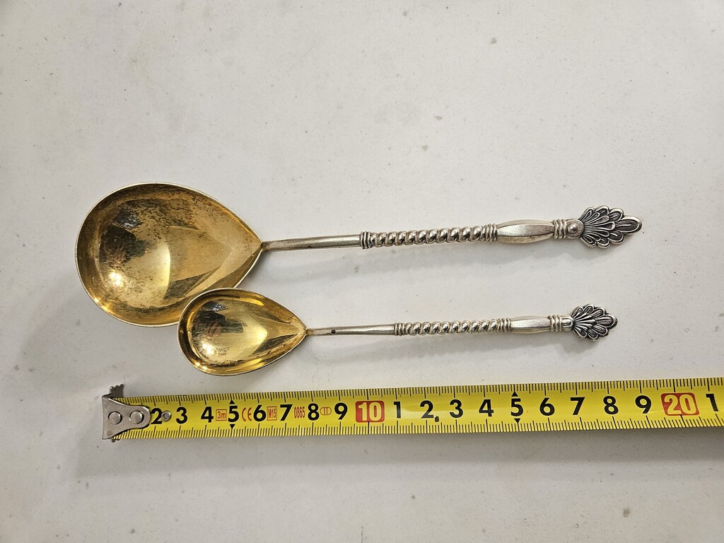 Silver spoons, 875. Prove