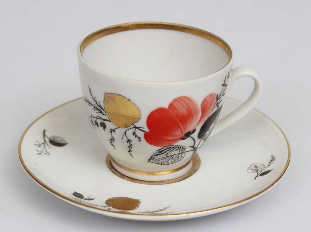 Porcelain cup with saucer