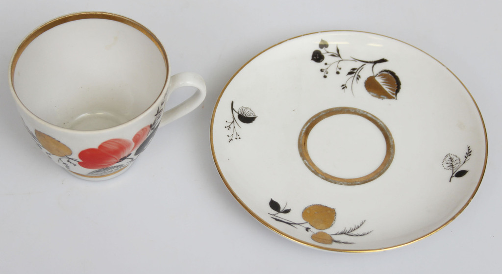 Porcelain cup with saucer