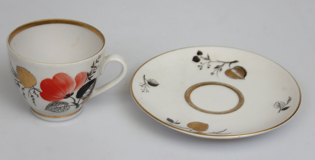 Porcelain cup with saucer