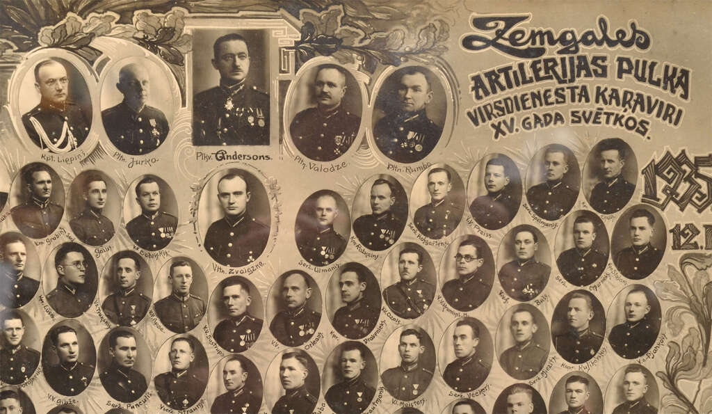 Servicemen of the Zemgale Artillery Regiment.