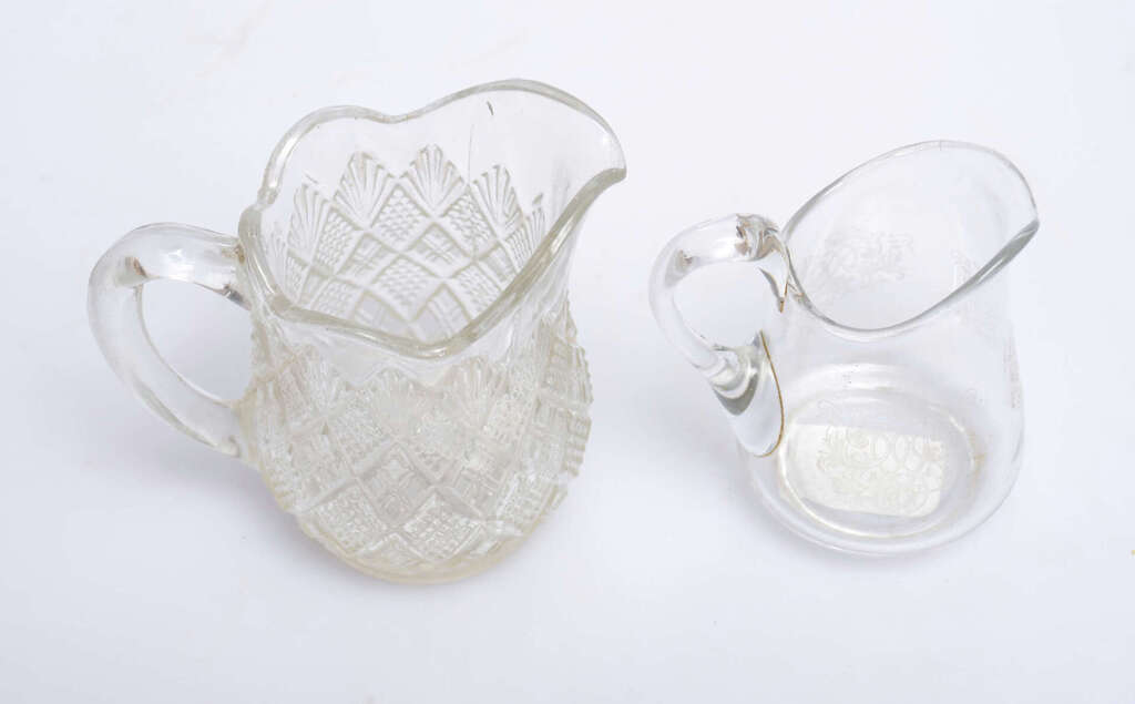 Glass cream containers 2 pcs.