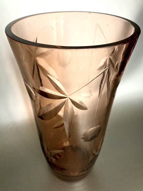 Latvian glass vase 1930 Riga