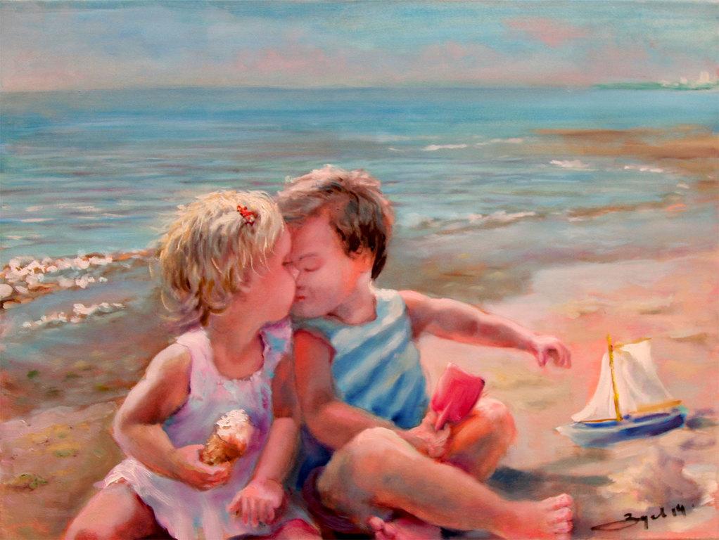 Children on the beach