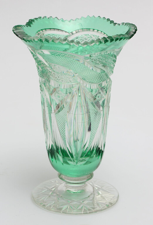 Colored glass vase