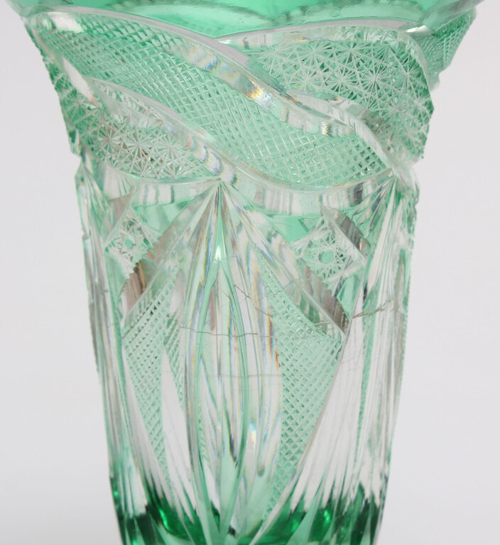 Colored glass vase