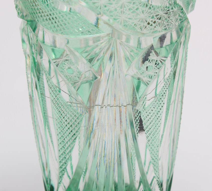 Colored glass vase