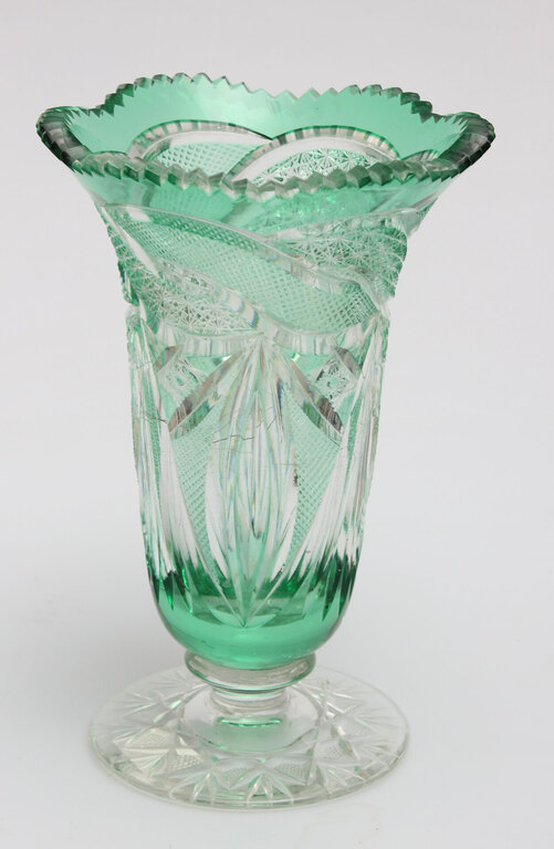 Colored glass vase