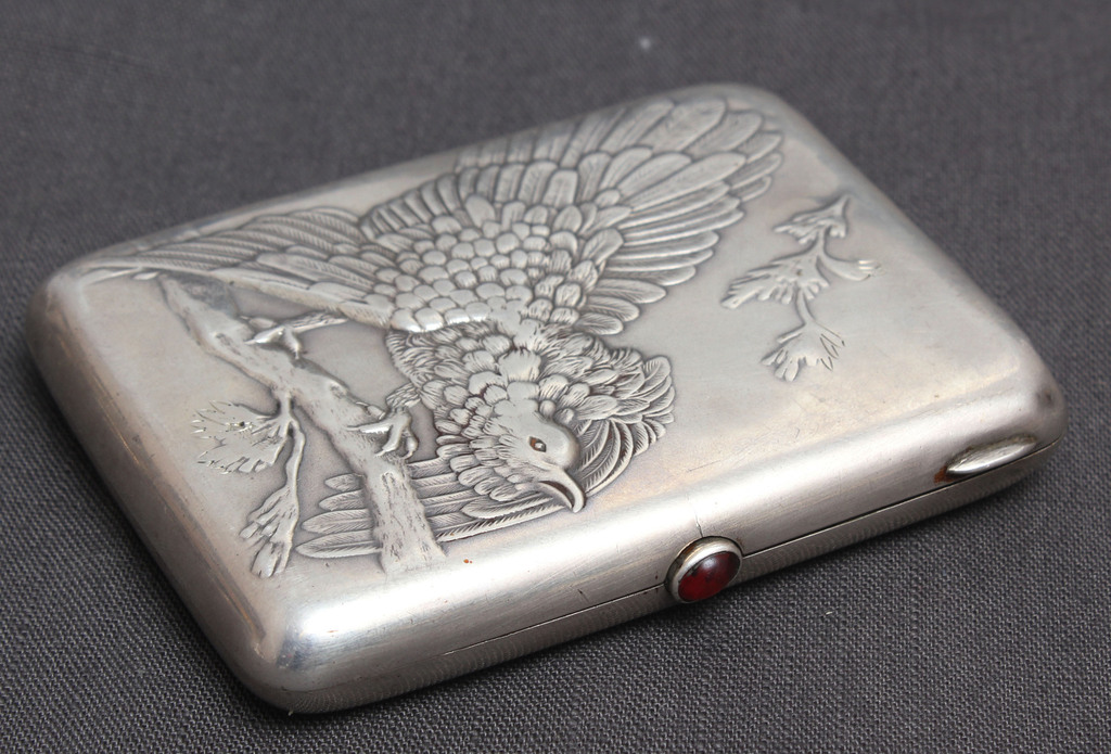 Silver cigarette case