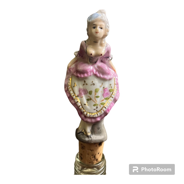 erotic porcelain bottle cap victorian lady