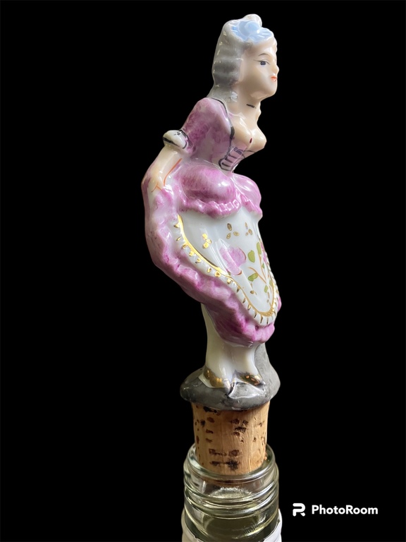 erotic porcelain bottle cap victorian lady