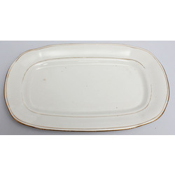 Faience serving plate with gilding