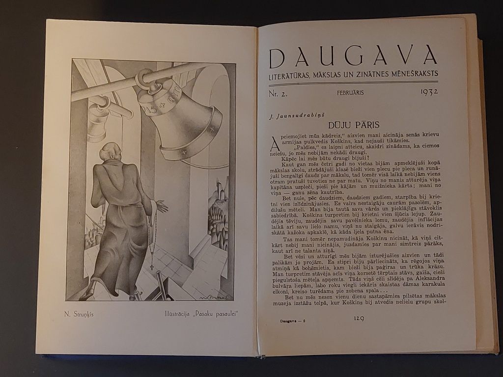 DAUGAVA Literary art and science monthly. 1931 I. and II. half a year. 1932 I. half year.