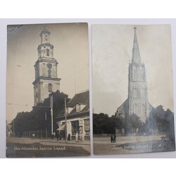 2 postcards Churches of Anna and Trinity in Liepāja